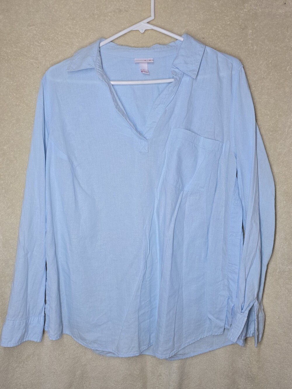 Isabel Maternity by Ingrid & Isabel Size L Popover Top Wide Placket Front Chest